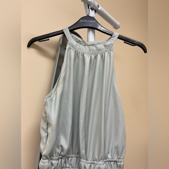 🍋 Handmade sage green sleeveless flowy dress size m - Picture 3 of 12